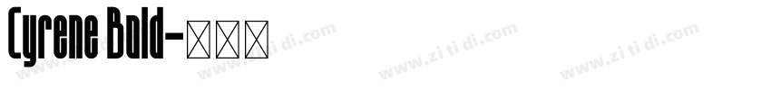 Cyrene Bold字体转换